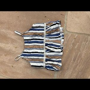 Girls striped  shirt and pant set from shein